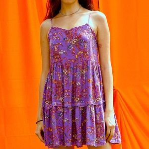 Urban outfitters purple babydoll mini dress